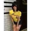 TrendHub  Harajuku Print Graphic Tops Short Sleeve Slim Y2k Vintage Tops Japanese Women's T-shirt American Retro Crop Tops