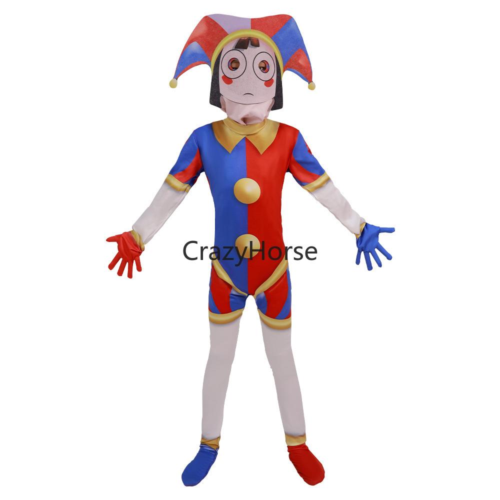 Adult Digital Circus Pomni Cosplay Costume Tight Jumpsuit Halloween Party Outfit Jax Ragatha Zooble Style