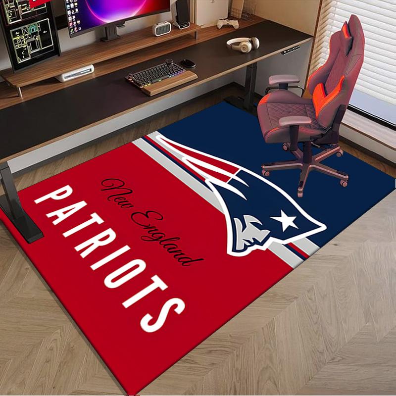 Patriots Team Spirit Area Rug for Office, Chair Rug, Decorative Carpet Livingroom Mat, Large Size Fan Gifts Christmas Gifts