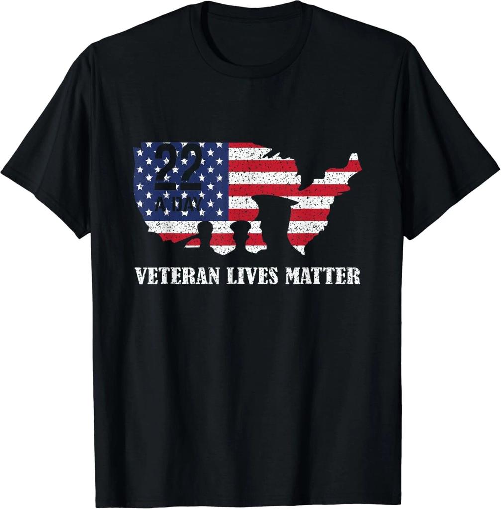 Veteran Lives Matter Military American Flag Fathers Day Gift Unisex T-Shirt