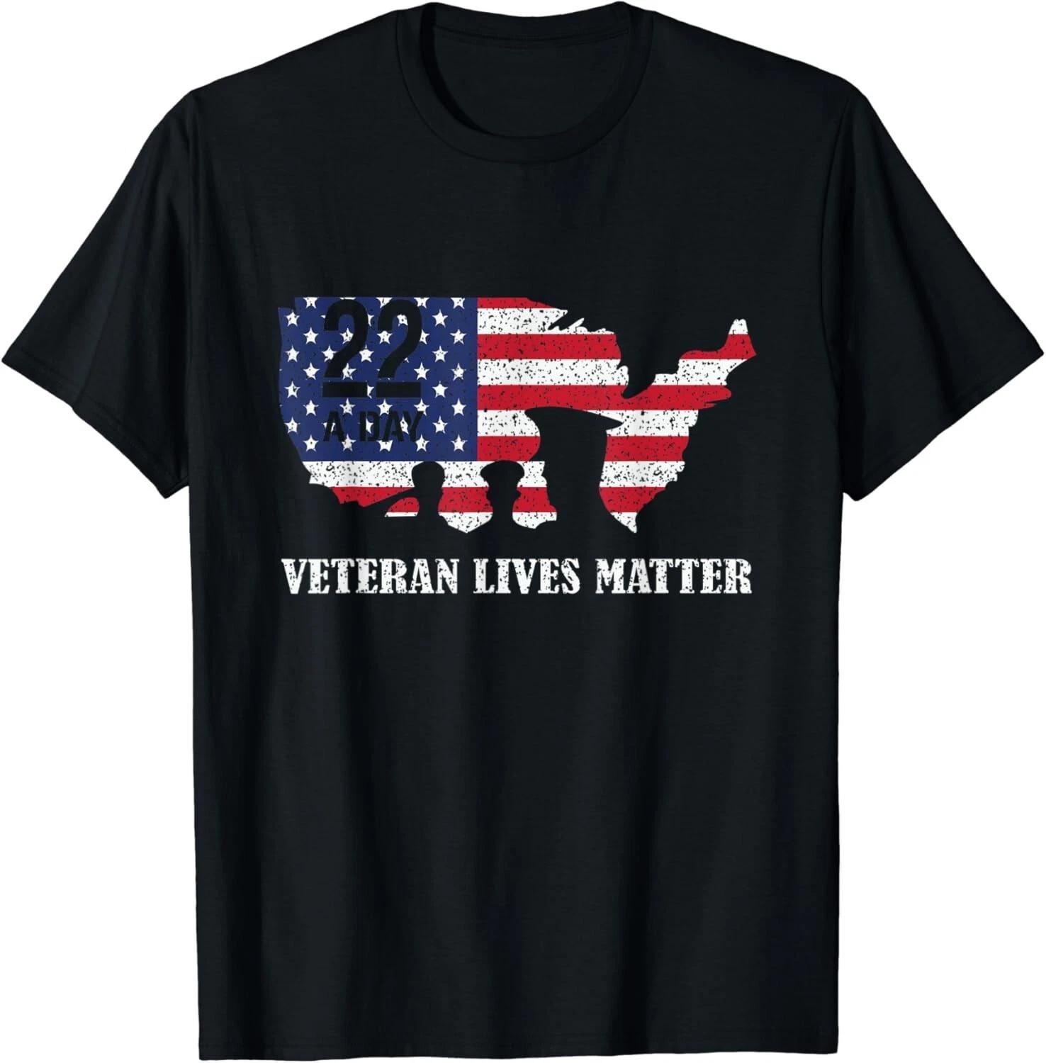 Veteran Lives Matter Military American Flag Fathers Day Gift Unisex T-Shirt 2XL