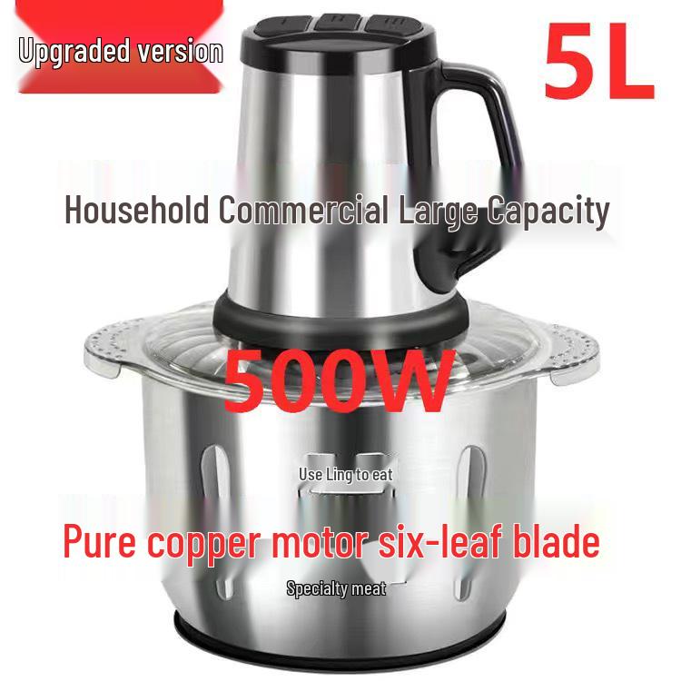 High-Power 1800W Electric Meat Grinder & Vegetable Chopper: Large Capacity for Meat Paste, Chili Sauce, and Meat Filling.
