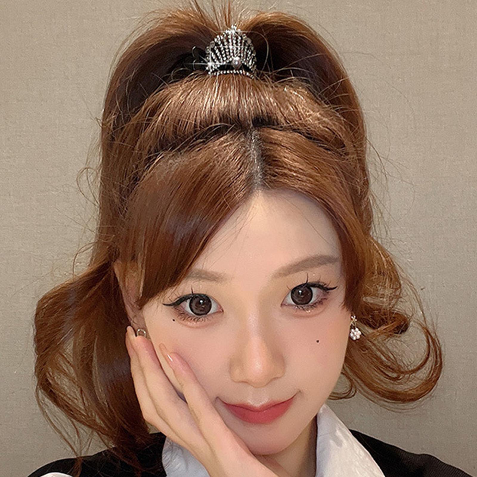 

Коготь для волос в форме блестящей короны для женщин и девочек, мини-заколка для длинных волос, нескользящая заколка для волос, нежная заколка для волос для путешествий