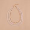 Simple trend pearl alloy chain multi-layer women's necklace accessories supply