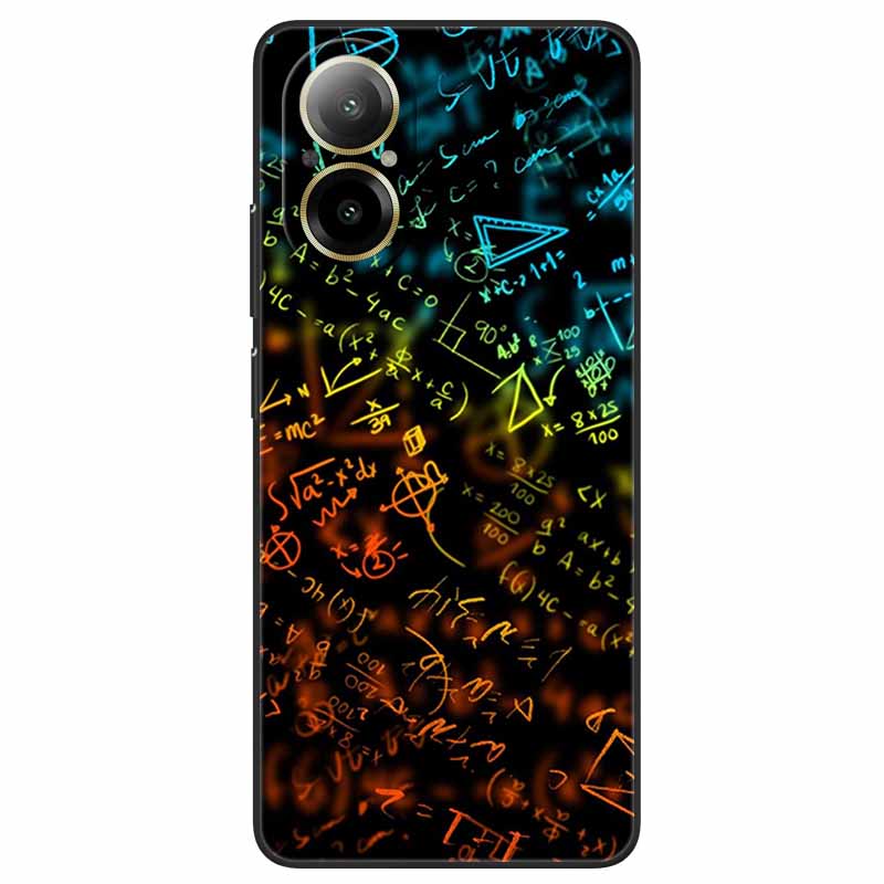 For Realme C67 4G Case Animals Painted Black TPU Silicone Soft Bumpers for RealmeC67 4G C 67 RMX3890 Phone Covers Wolf Cool Bags
