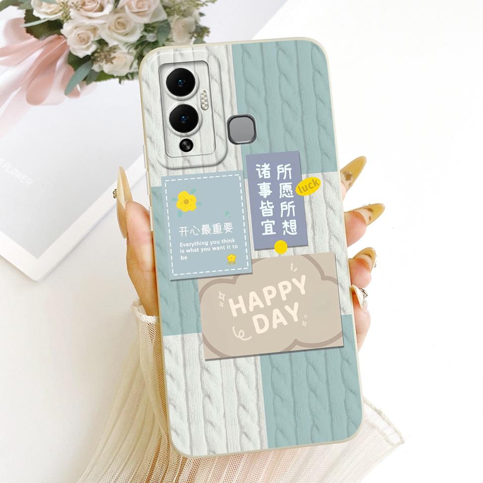 Casing For Infinix Hot 12 Play Cover Fashion Cartoon Cute Funny Painted Silicone Phone Case For Infinix X6816 X6816C