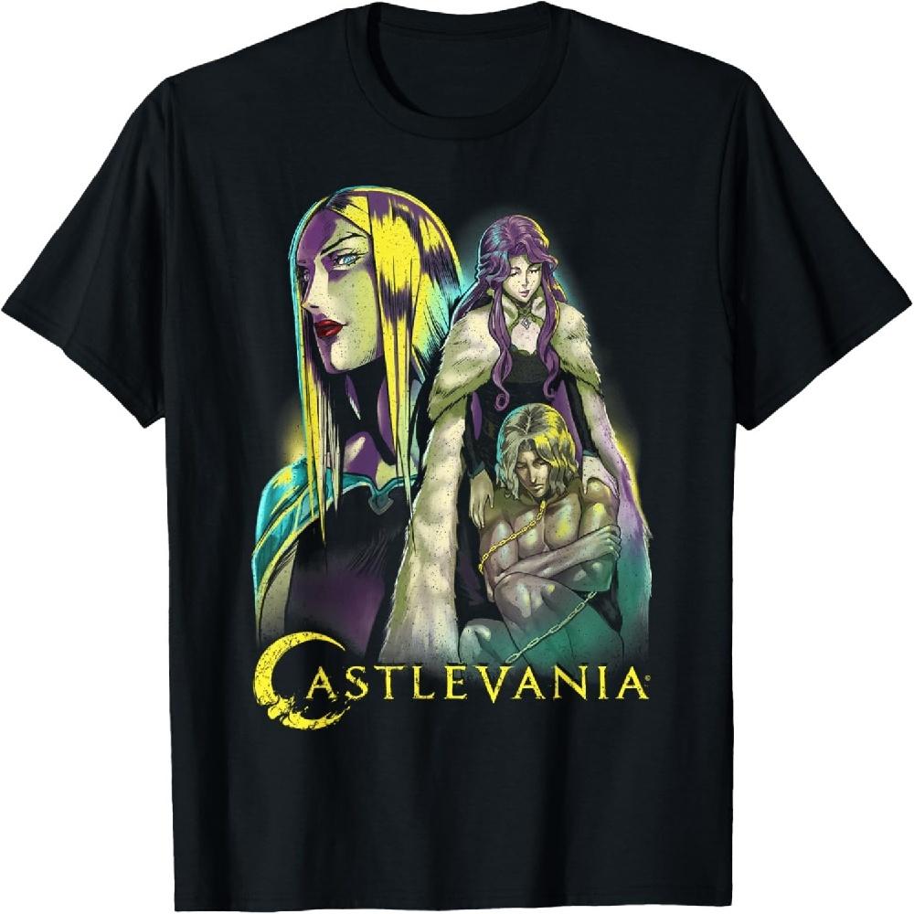 Неоновая футболка с групповым фото Castlevania XXXXXL чёрный