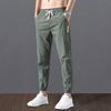 Men's Summer 2024 Ice Silk Joggers: Loose, Plus Size, Elastic Waist, Stretchy, Thin 9-Point Casual Pants