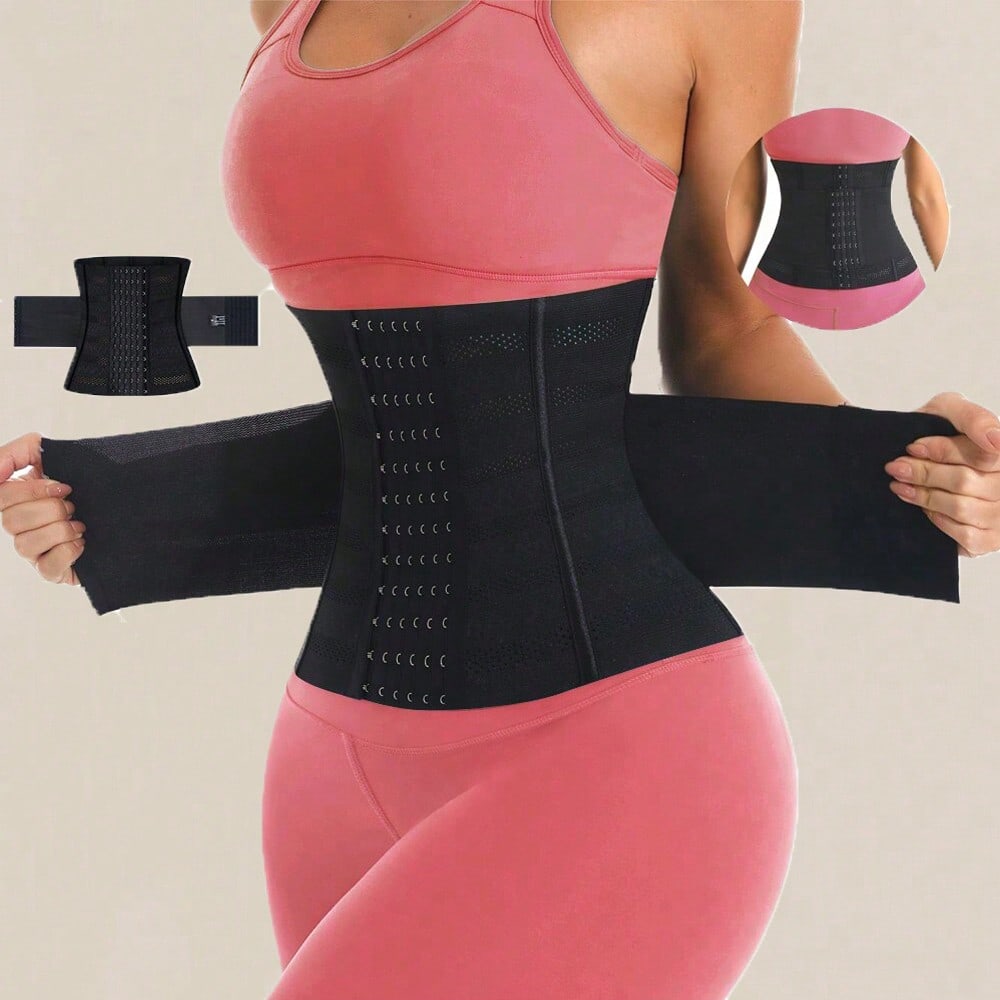 Wrap Waist Trainer Double Belt Faja Body Shaper Corset Shapewear Slimming Sheath Woman Flat Tightens Belly Sheath Waist Trainer