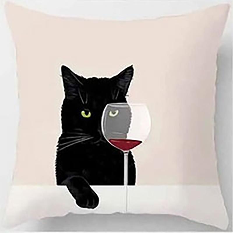 Kawaii Lazy Cat Throw Pillow Cover, Cute Cushion Case for Home Decor