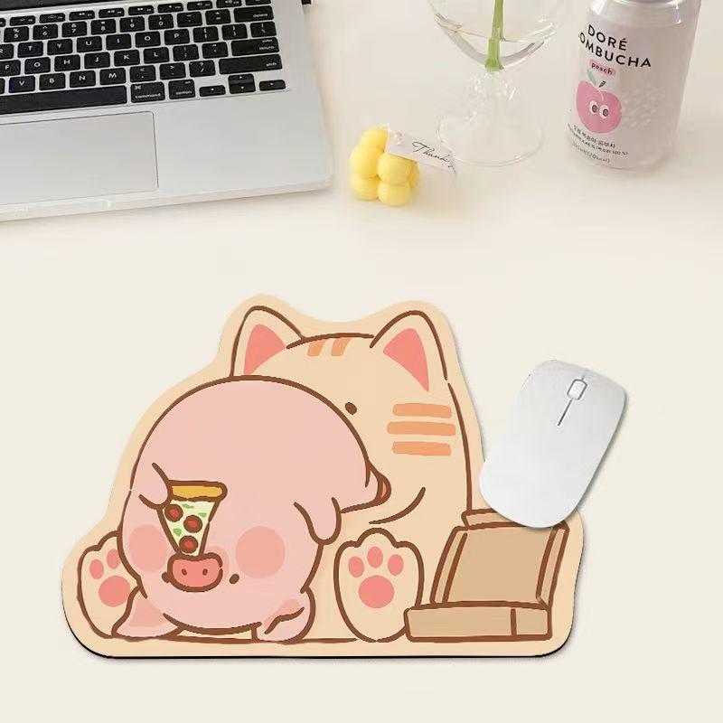 LuLu Pig Alien Laptop Mouse Pad - Small, Non-slip, Wear-resistant, Easy-to-clean Desk Mat.
