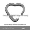 Heart-shaped Aluminum Carabiner Keychain with Steel Wire Hook and Multi-functional Buckle