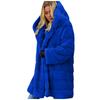 Women's Fashion Long Sleeve Plush Waistcoat Faux-Fur Hoodie Top Coat Outwear