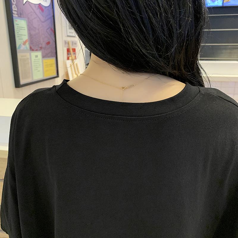 Plus Size Summer Slimming Long Over-Knee T-shirt Dress for Women (200 Jin)