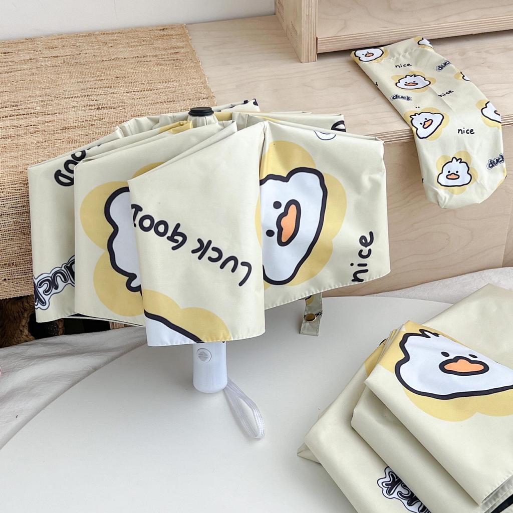 Cute Cartoon Automatic Umbrella with Sun Protection and Anti-UV Features - Durable for Rain and Shine