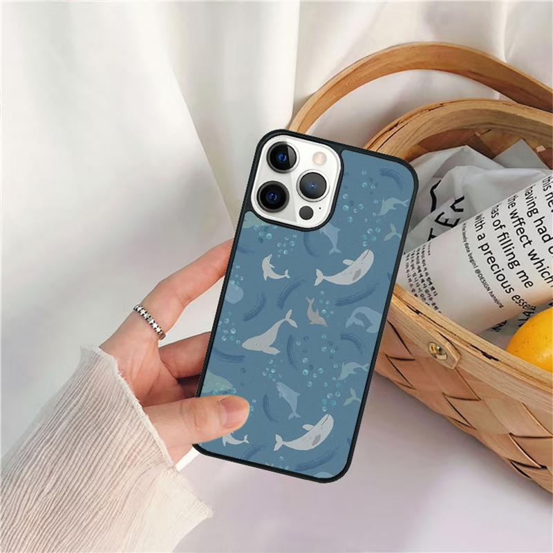Orcas Whale Phone Case For iPhone 17 Air 16 15 14 11 12 13 Pro MAX Plus coque Cover Shell