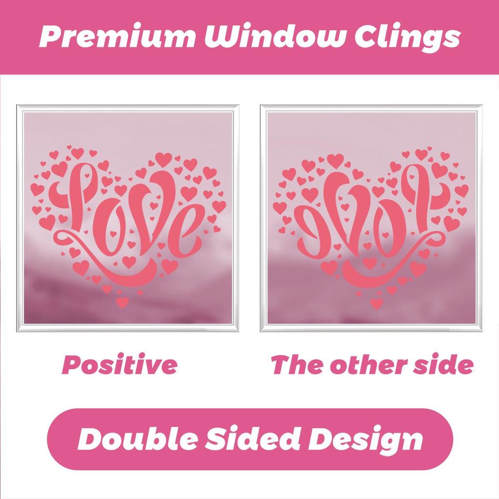 Heart-shaped Electrostatic Valentine's Day Wall & Window Stickers - 2026 Edition
