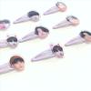 9pcs BTS Jungkook Cute Face Acrylic Hair Clips, Purple BB Hairpins, Kpop ARMY Fans Hair Accessories