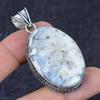 Dendrite Opal Gemstone Handmade 925 Sterling Silver Jewelry Pendant 2.29" O1C58