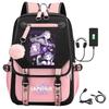 K-pop Demon Hunter Girl Group Backpack with Pompom - School and Campus Edition