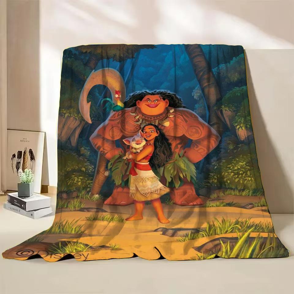 Disney Moana Duffy Flanel Worpdeken voor Bed Sofa Thuis Slaapkamer Kantoor Reizen Kinderdeken Kinderen Winter Warm Cadeaus