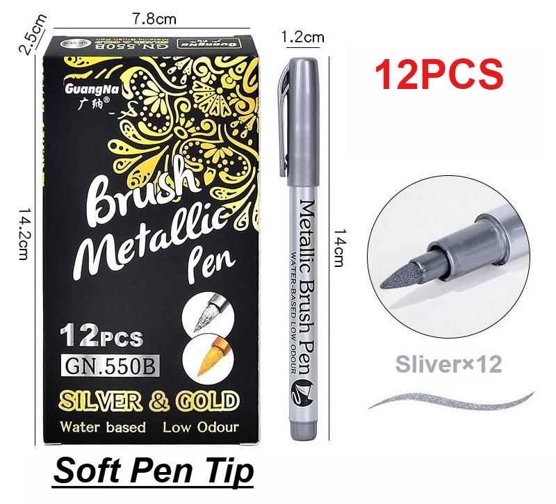 12 Pack DIY Metal Waterproof Permanent Paint Marker Pensb Craftwork Resin Mold Pen Art Painting Supplies For Easter Decoration