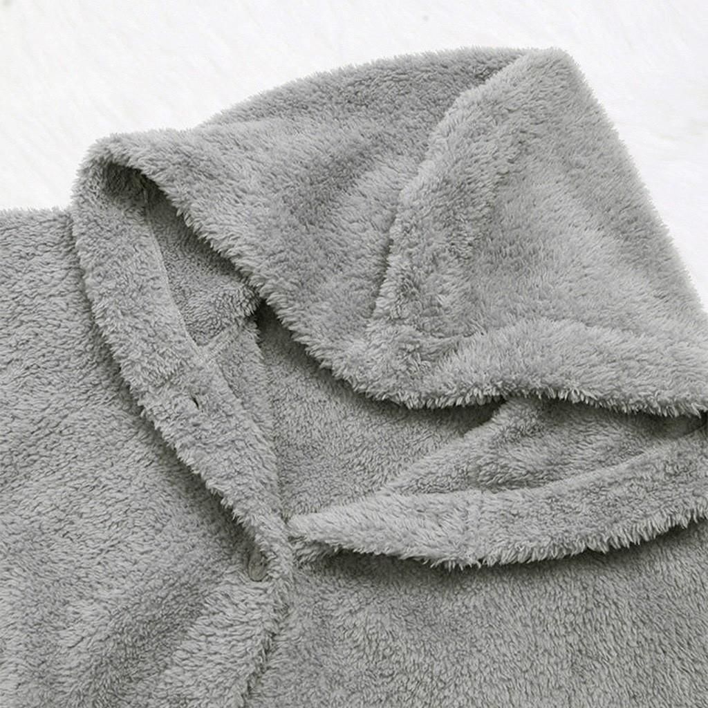 Dámské plyšové topy velké velikosti s kapucí, volný svetřík, vlněný kabát, zimní bunda