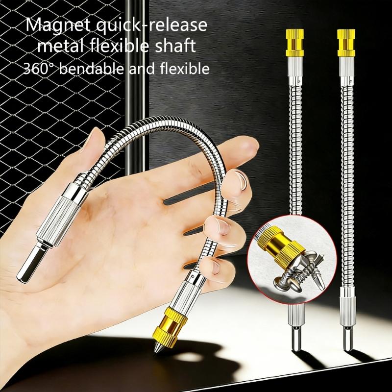 300mm Magnetic Quick Releases Flexible Shaft With 6.35mm Hex Shank For Power Tool And Handcraft Projects