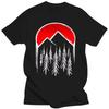 Vintage Twin Peaks T Shirts Men Red Pine Tree Moon High Quality Tops Short Sleeve Fashion T-Shirt O Neck Cotton Tee Gift