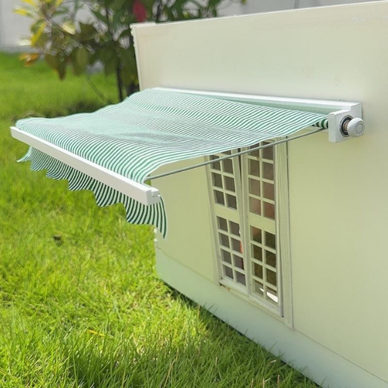 Doll House Awning With Easy Assembly Design For 1/12 Miniature Doll House Quick Installation Doll House Display Accessory