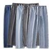 Summer Thin Jeans Men's Loose Straight High Street Elastic Waist Casual Wide-leg Pants