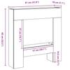 Fireplace Mantel Shelf Sonoma Oak Finish 81 x 18 x 82 cm Particleboard
