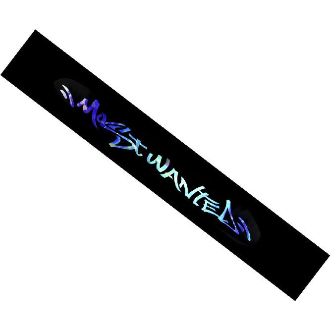 Bediffer Car Front Rear Window Windshield Sticker Wordart of Most Wanted, Colorful Reflective Decal Sticker Cover Self-Adhesive Styling Decoration