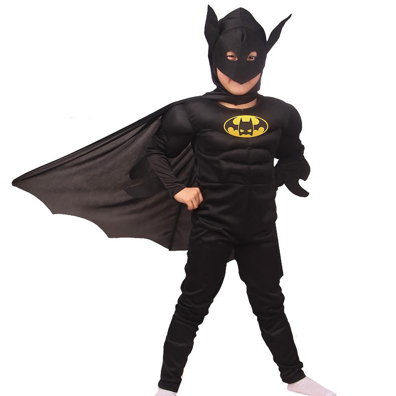 Superhero Batman Costume Set With Flat Fabric For Kids And Adults Halloween Party Play