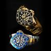 DANIEL&DOUGLAS BROKEN MARINE Automatic Mechanical Watch DD8811 Skeleton Manual Winding Silver Men's (Two-tone Blue)