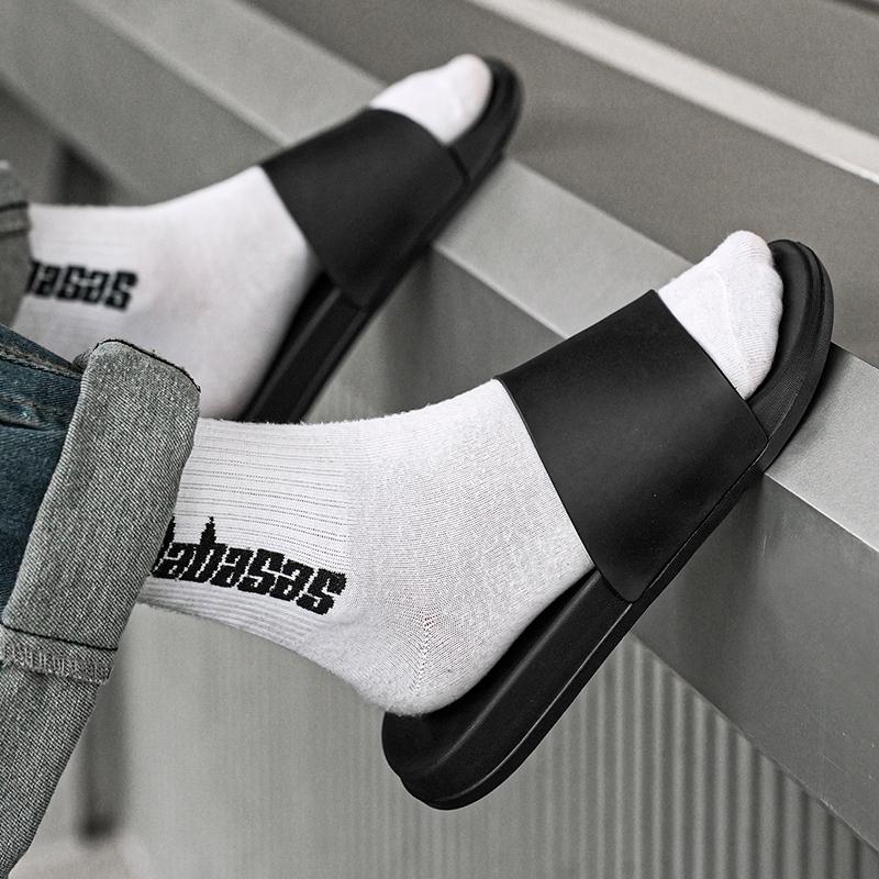 Men White Slippers Simple Flats Summer Women Black Outdoor Roman Sandals Open Toe Beach Shoes Plus Size