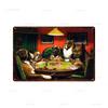 Dog Playing Poker Game Game Poster Tin Sign Cafe bar Home Wall Art Decoration Retro Metal Tin Sign 8x12 inch