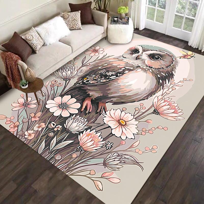 Painting Style Animals Pattern Carpet for Home Living Room Bedroom Sofa Doormat Decor Large Area Rug Non-slip Floor Mat Fashion