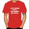 I Hate Morning People Saying Sarcastic T Shirt Men Short Sleeve O Neck Tshirt Streetwear Summer