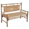 Garden Bench with Cushion 120 Cm Bamboo