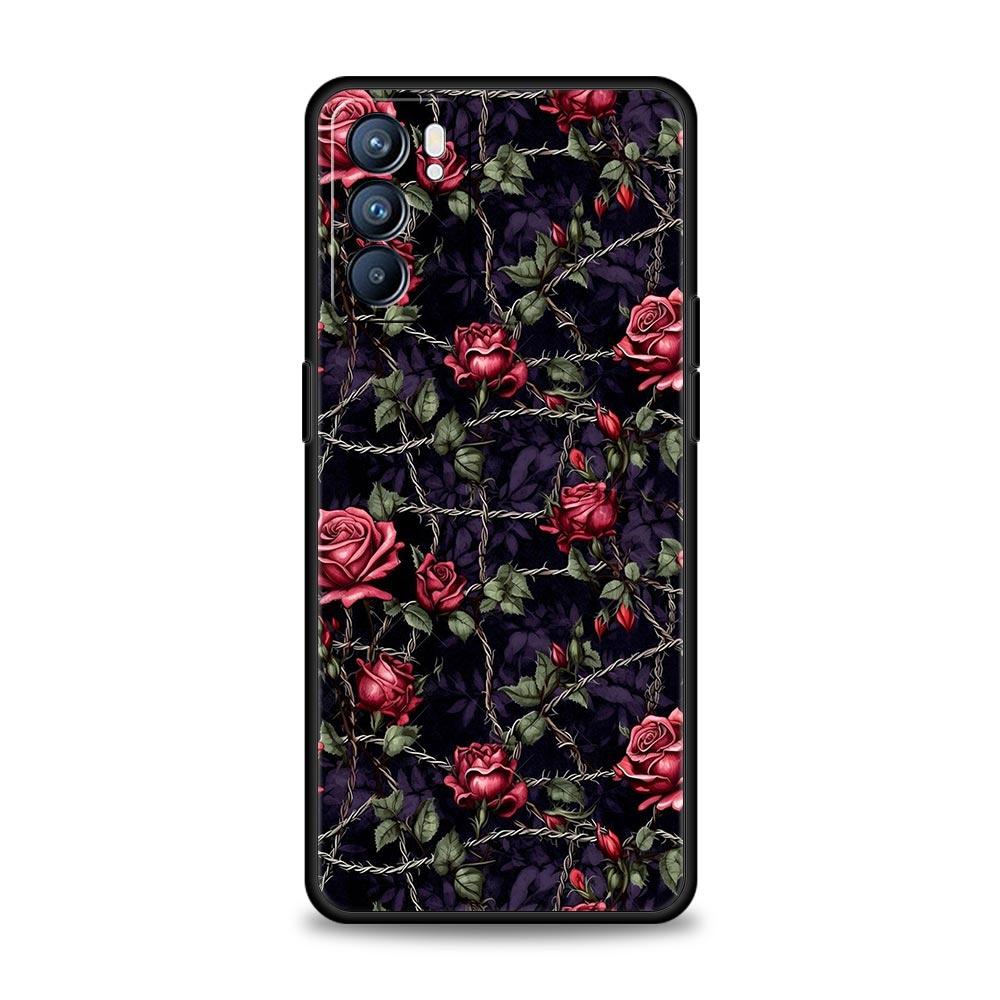 Oil Painting Flowers Pattern Design Phone Case For Oppo A17 A31 A54 A57 A78 A79 A98 Find X5 X6 Reno 8 10 11 12 13 F Pro Soft TPU