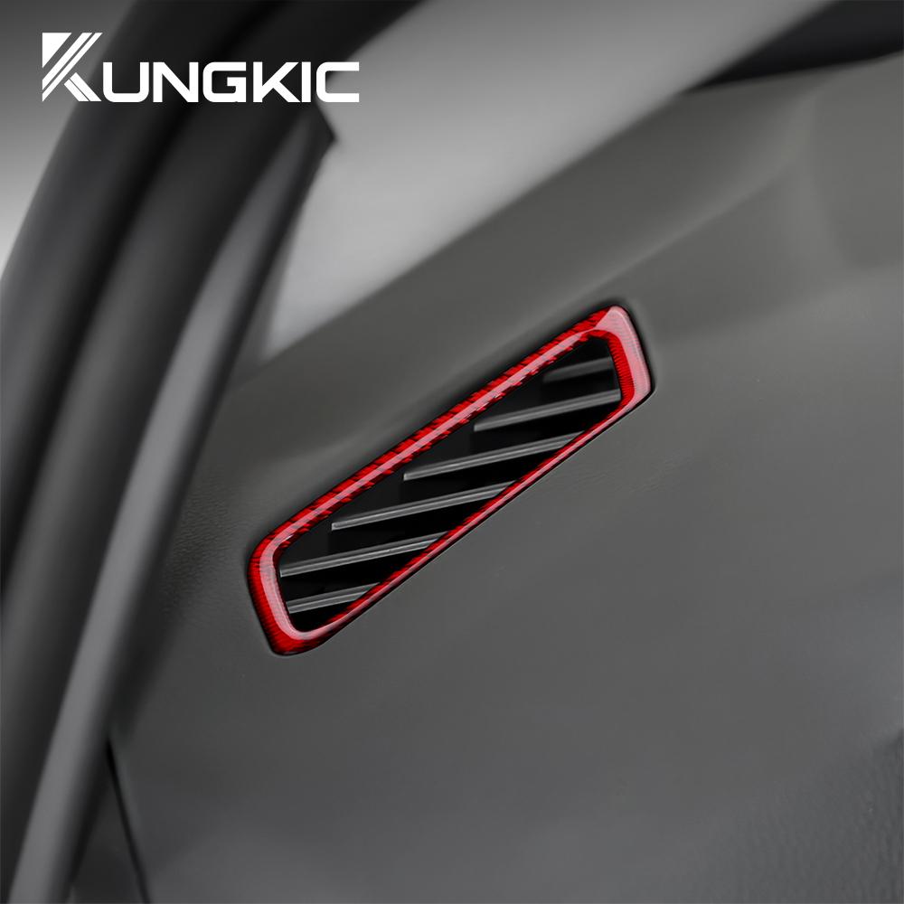 For Volkswagen VW Golf 8 MK8 2020 2025 2025 2025 Real Carbon Fiber Interior Trim Car Dashboard Air Outlet Vent Sticker
