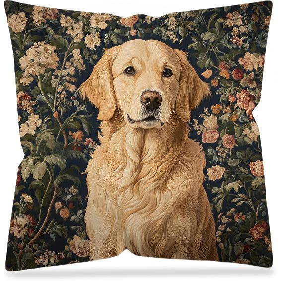 Vintage Floral Deer Pillow Covers, Cottagecore Room Home Decor, Art Nouveau Botanical Forest Deer Decorative Pillow Covers for Home Bedroom Living