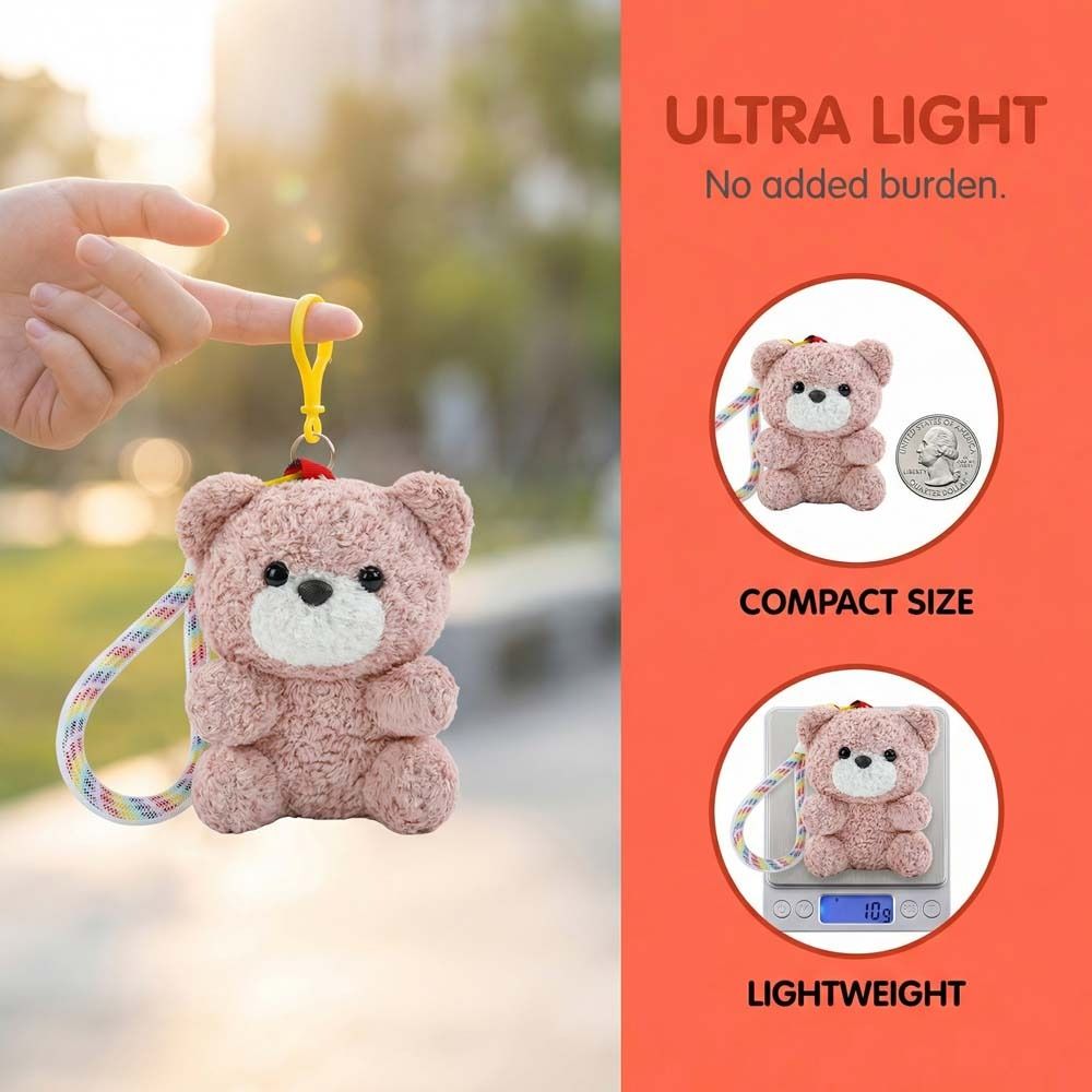 Fluffy Soft Elephant Plush Doll Metal Ring Panda Plush Key Ring Dinosaur Plush Pendant Handbag