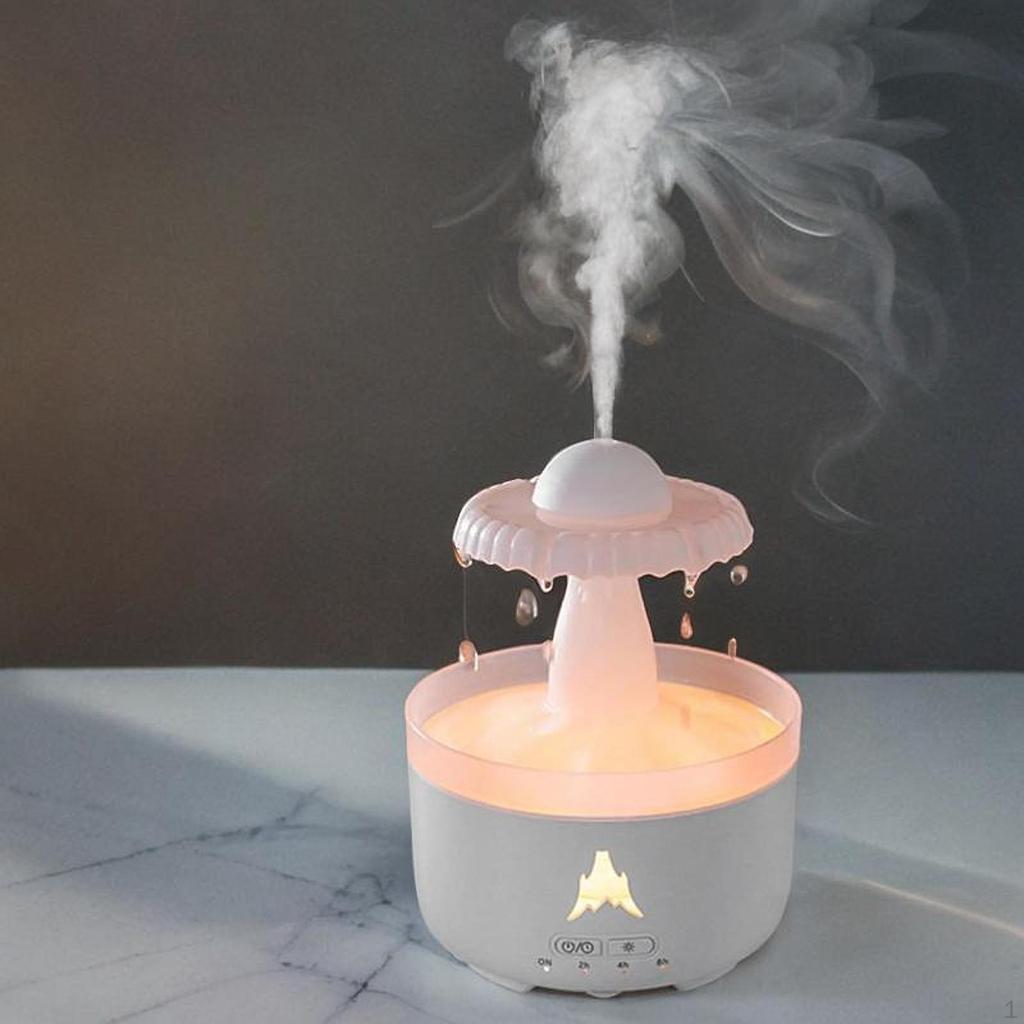 Mini stolní zvlhčovač vzduchu s dálkovým ovládáním, noční světlo pro noční stolek v hotelové ložnici