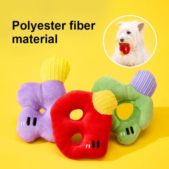 Squeaky Stuffed Dog Toy Soft Plush Pet Chew Toy Interactive Crinkle Puppy Teething Toy for Small Medium Dogs Cats