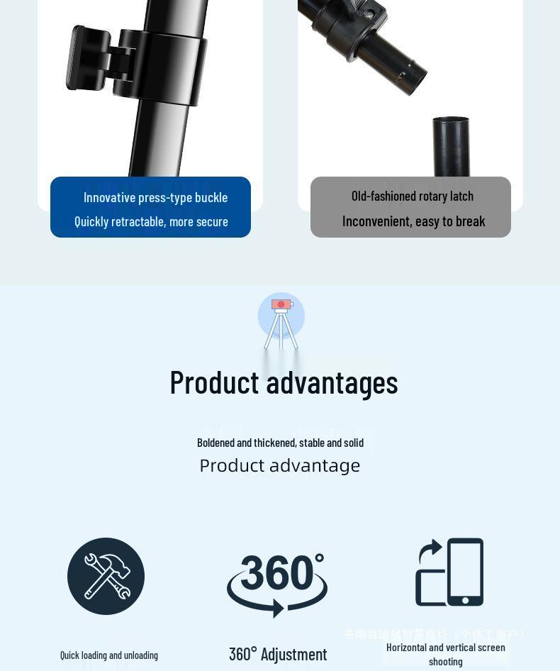 Universal Outdoor Tripod with Fill Light for Mobile and SLR Cameras