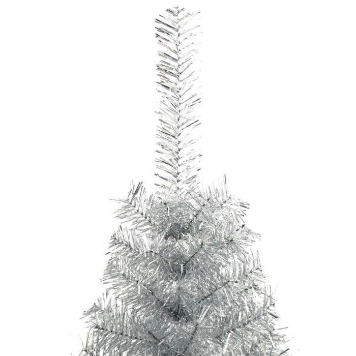VidaXL Artificial Half Christmas Tree with Silver Stand 240 Cm PET 344699