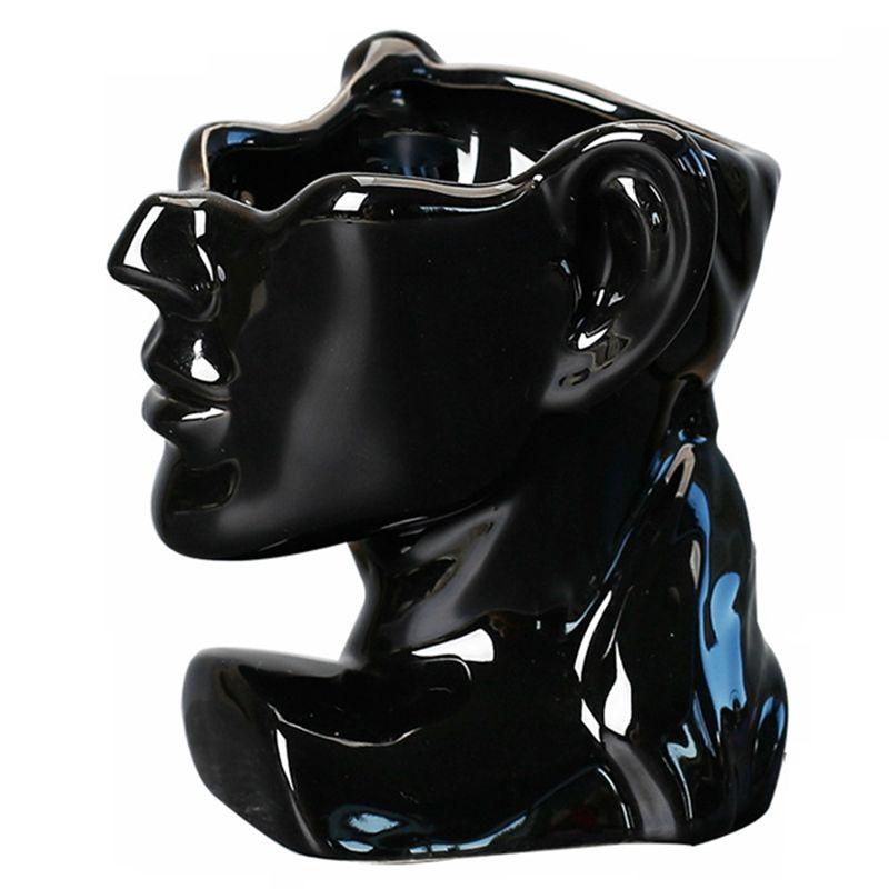 

AEE4-Portrait Statue Vase Planter Nordic Succulent Flower Pot Indoor Desktop Plant Decoration With Drainage Hole