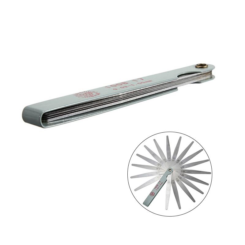 0.02 To 1MM 17 Blade Thickness Gap Metric Filler Feeler Gauge Measure Tool For Feeler Gauge Valve Shim Use